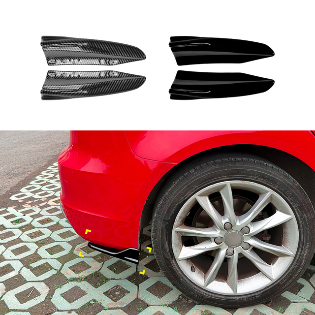 AMP-Z Rear Side Splitter Sticker For Audi A3 S3 8V Pre-Facelift Hatchback Sline 2013-2016