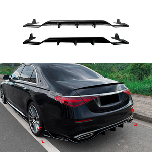 AMP-Z Rear Bumper Spoiler Lip For Mercedes Benz S Class W223 Pre-facelift AMG Line 2021-2026