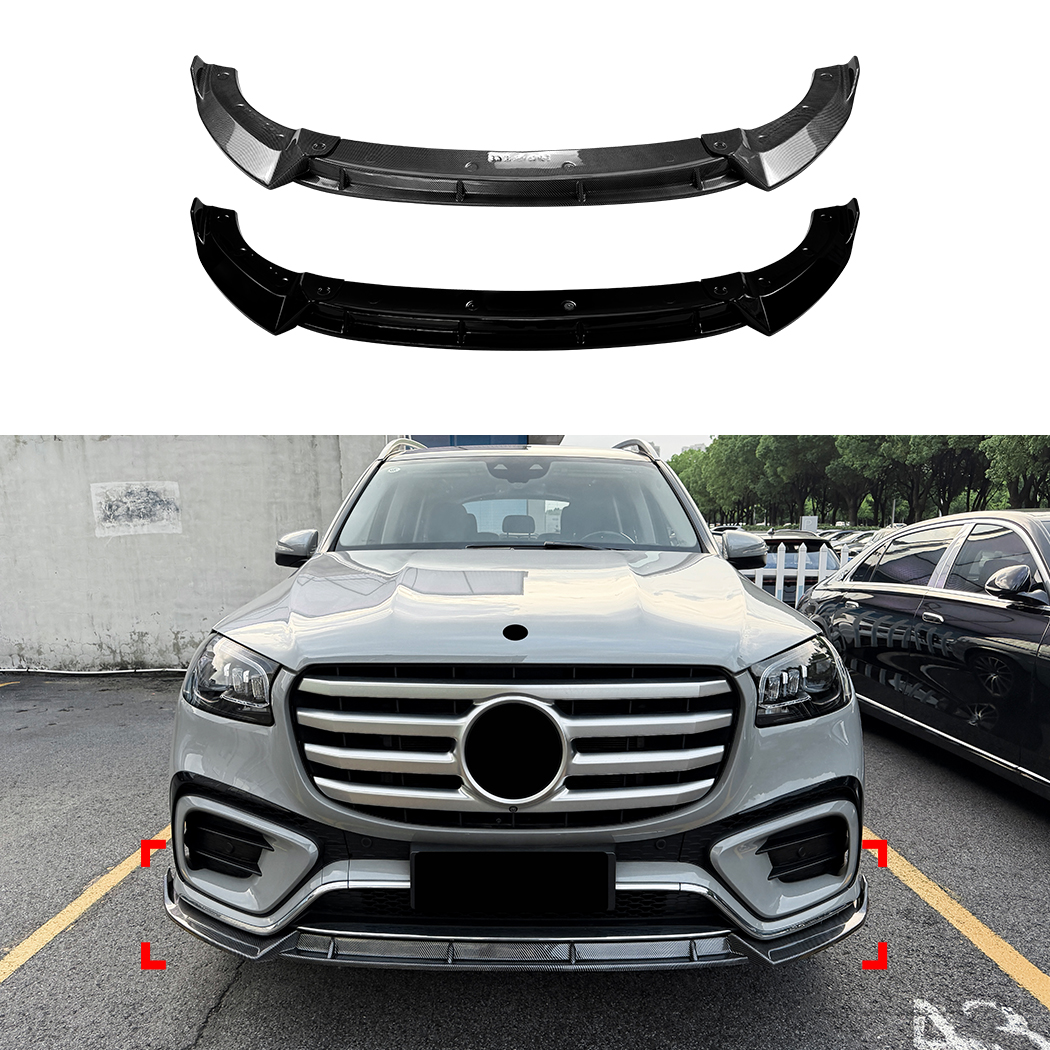 AMP-Z Front Bumper Lip Splitter For Mercedes Benz GLS Class X167 Facelift AMG Line 2024-2026