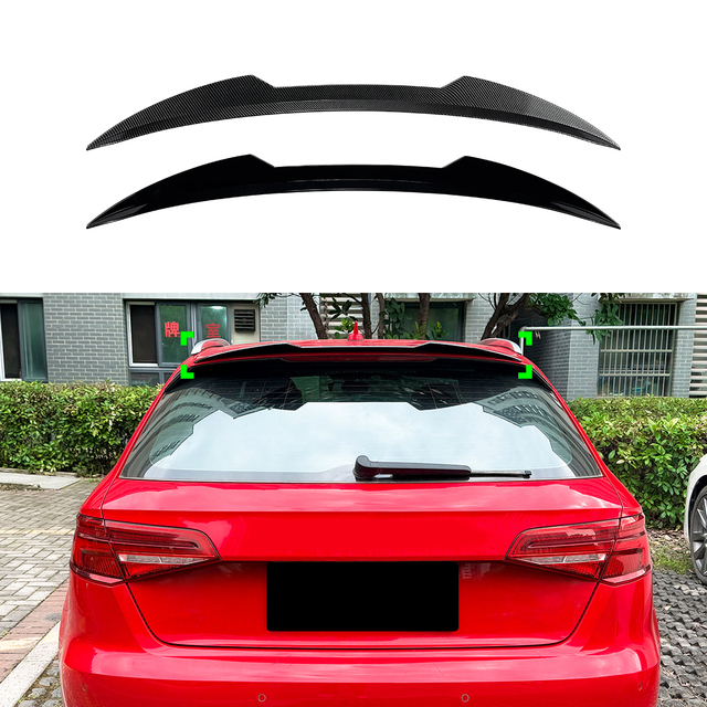 AMP-Z Rear Roof Wing Spoiler For Audi A3 8V Hatchback Standard SE 2014-2020