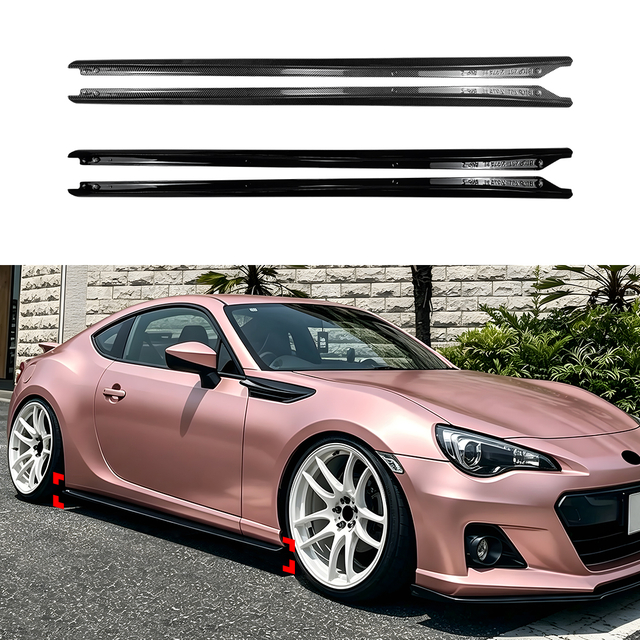 AMP-Z Side Skirt Rocker Panel Splitter Lip For Subaru BRZ Toyota GT86 Scion FR-S 2013-2020