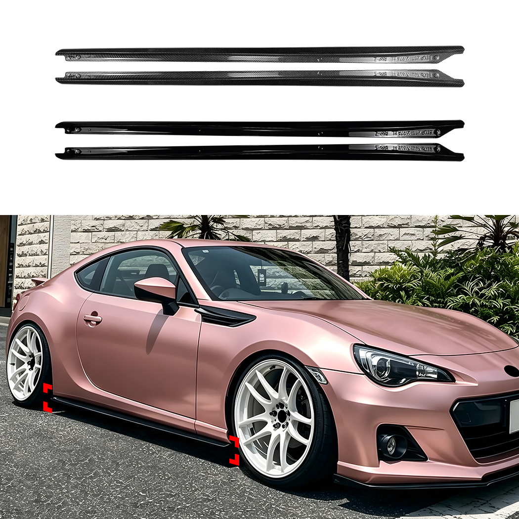 AMP-Z Side Skirt Rocker Panel Splitter Lip For Subaru BRZ Toyota GT86 Scion FR-S 2013-2020