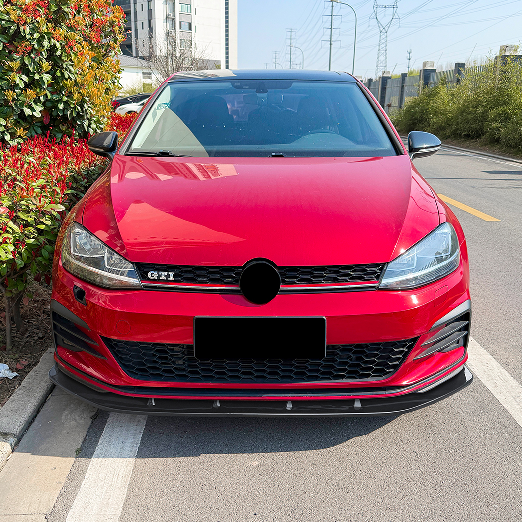 AMP-Z Front Bumper Lip Splitter For VW Volkswagen Golf MK7.5 GTI GTD GTE 2017-2019