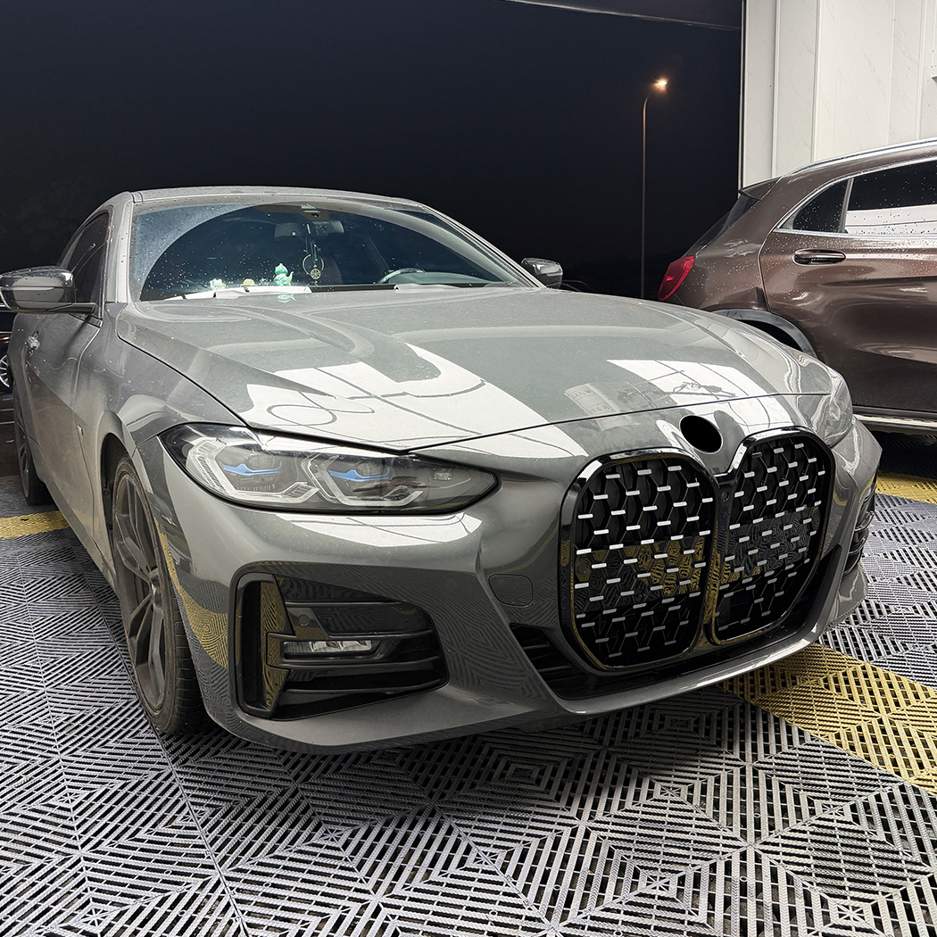 AMP-Z Front Bumper Grille Grill Black For BMW 4 Series G22 G23 2020+