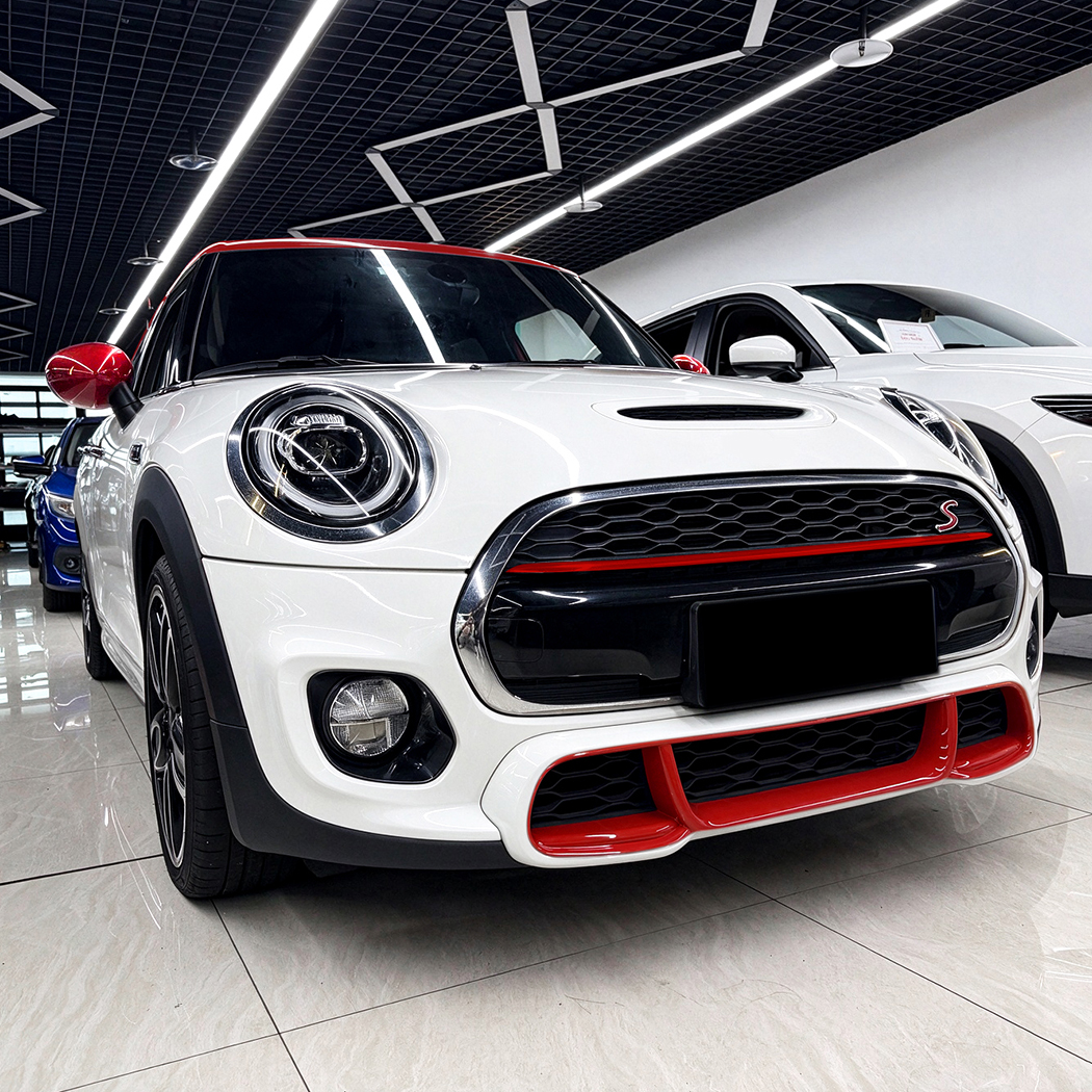 AMP-Z Front Bumper Lip Splitter Red For BMW Mini Cooper F55 F56 F57 Pre-facelift JCW 2014-2021