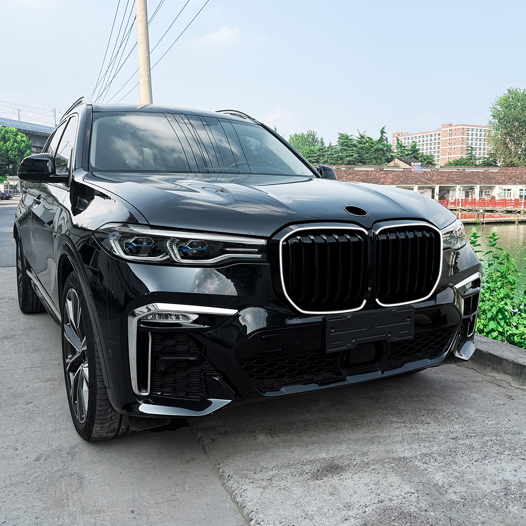 AMP-Z Front Bumper Grille Grill With Lights For BMW X7 G07 Pre-facelift 2019-2022
