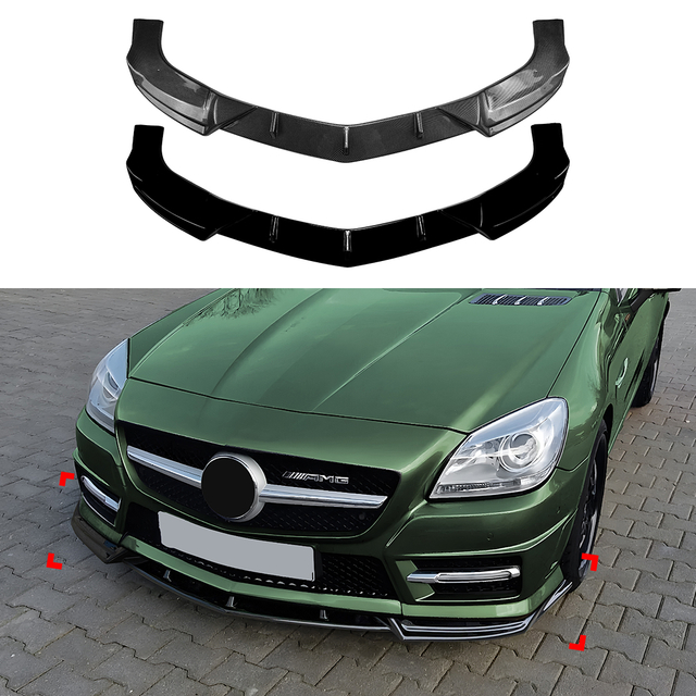 AMP-Z Front Bumper Lip Splitter For Mercedes Benz SLK R172 Pre-Facelift 2011-2015