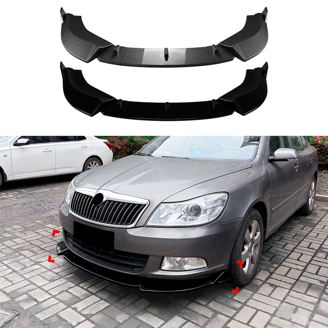 AMP-Z Front Bumper Lip Splitter For Skoda Octavia MK2.5 2008-2012