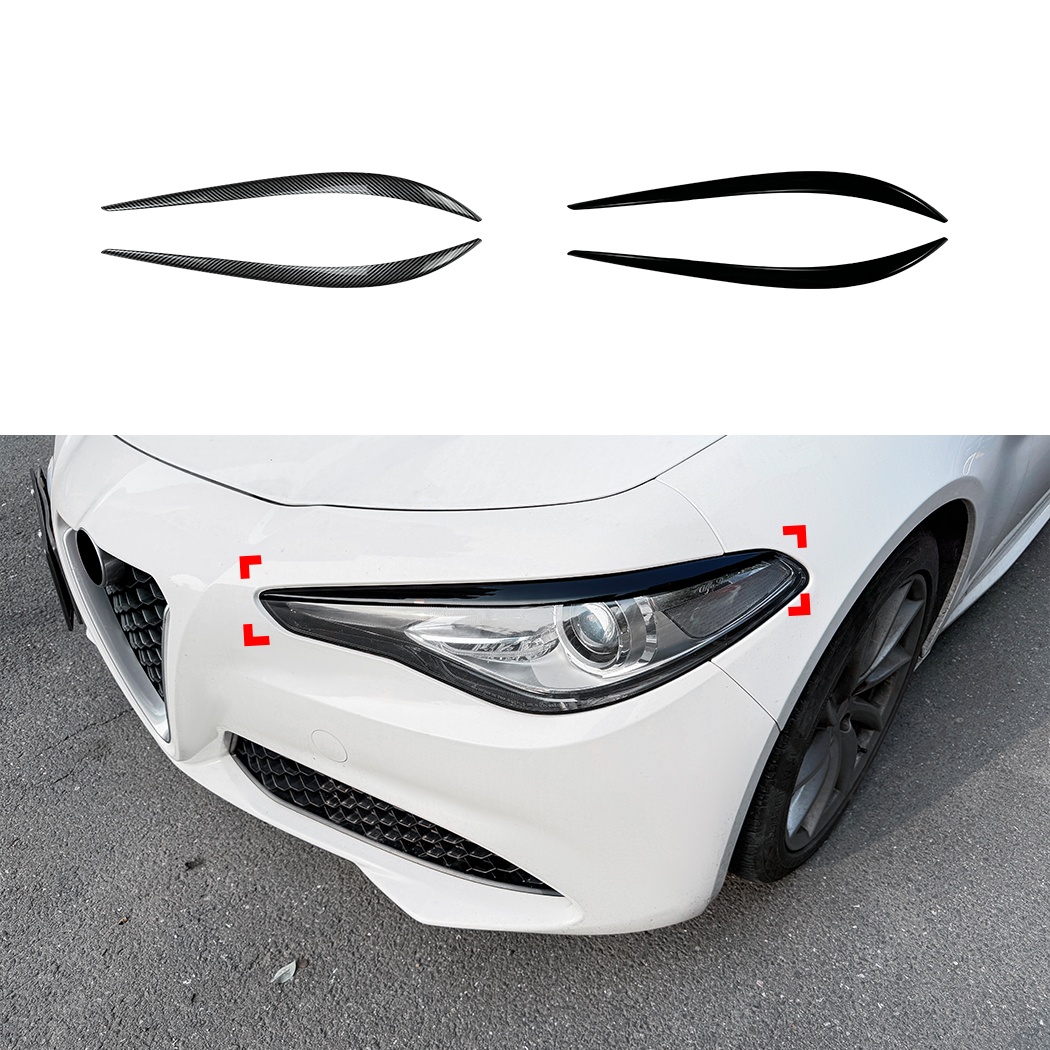 AMP-Z Headlight Eyebrows Eyelids Sticker For Alfa Romeo Giulia 2015+