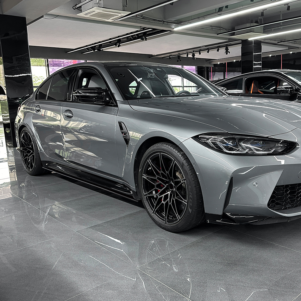 AMP-Z Side Skirt Rocker Panel Splitter Lip For BMW 3 Series M3 G80 G81 2021+