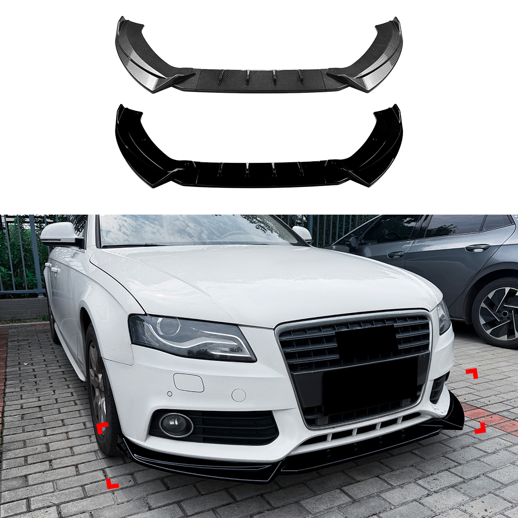 AMP-Z Front Bumper Lip Splitter For Audi A4 B8 Standard 2009-2012