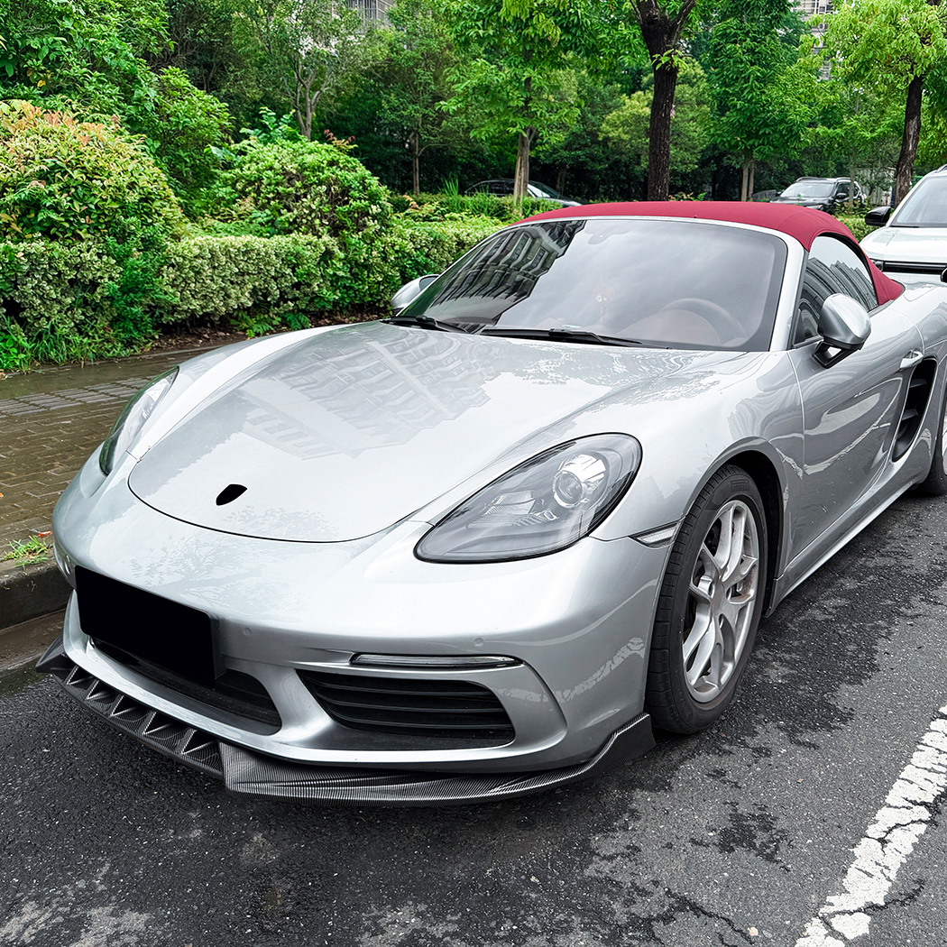 AMP-Z Front Bumper Lip Splitter For Porsche 718 Cayman 982 2016+