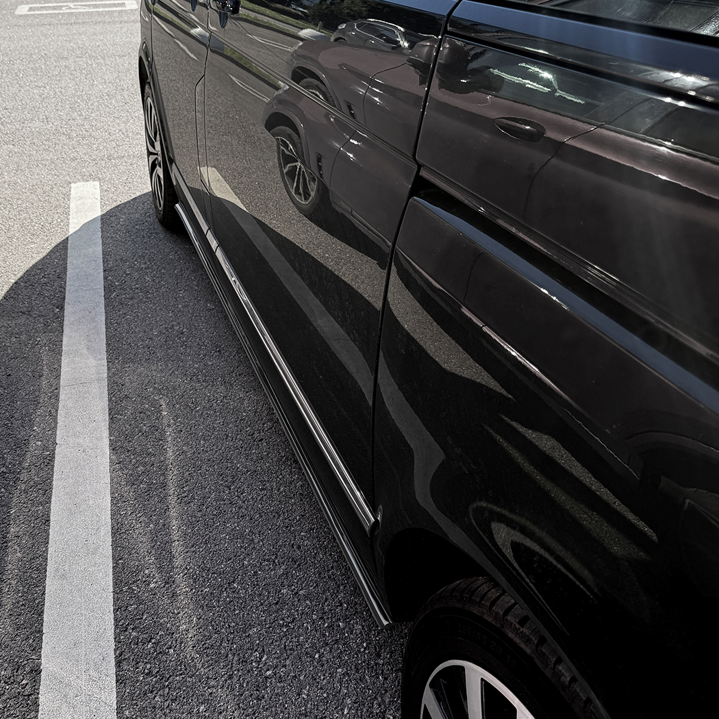 AMP-Z Side Skirt Rocker Panel Splitter Lip For VW Volkswagen T6 T6.1 2016-2024