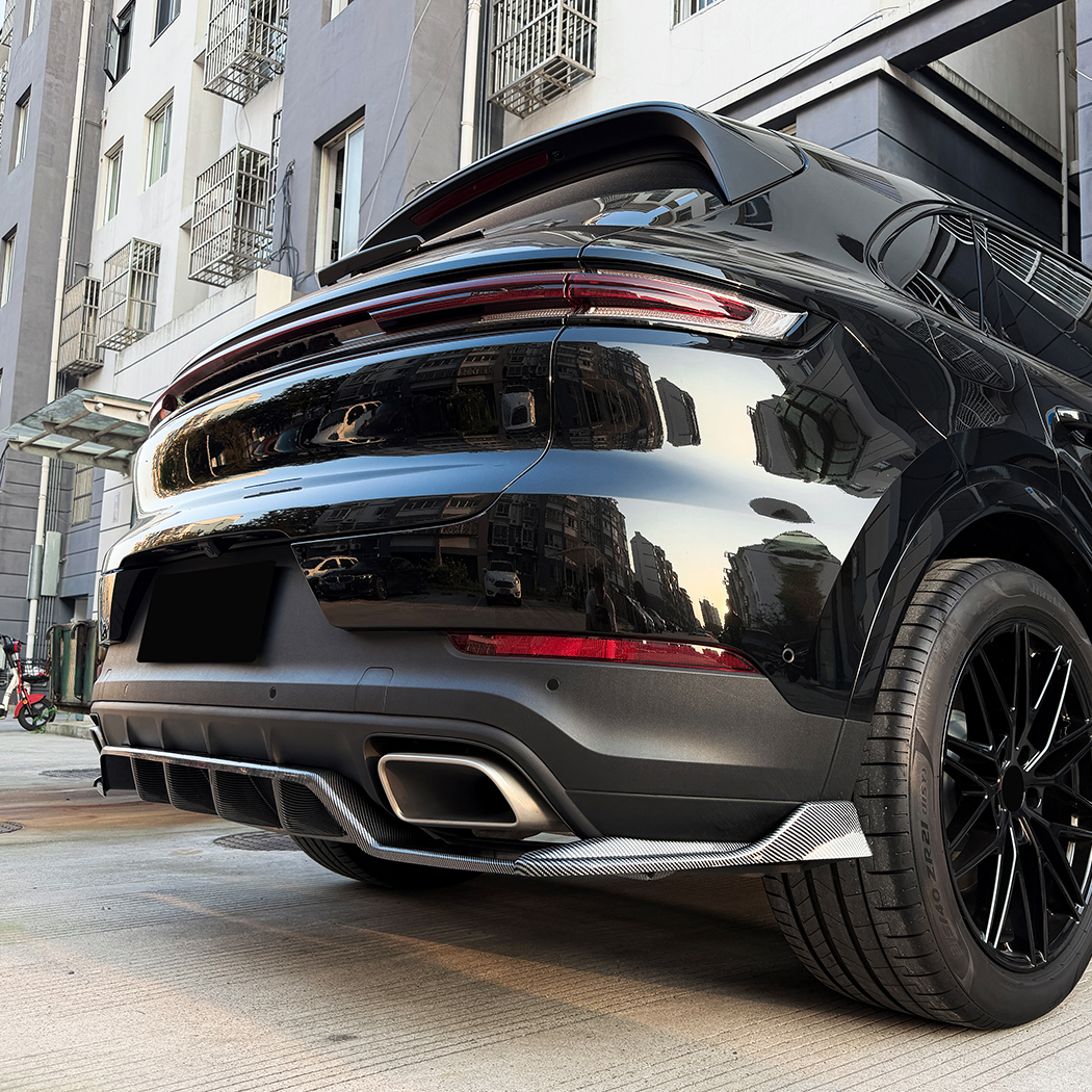 AMP-Z Rear Bumper Spoiler Lip For Porsche Cayenne MK3/MK3.5 SUV/Coupe 2016+
