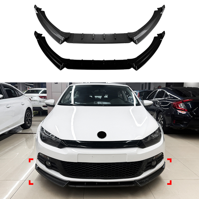 AMP-Z Front Bumper Lip Splitter For VW Volkswagen Scirocco MK3 Pre-facelift Standard 2008-2014