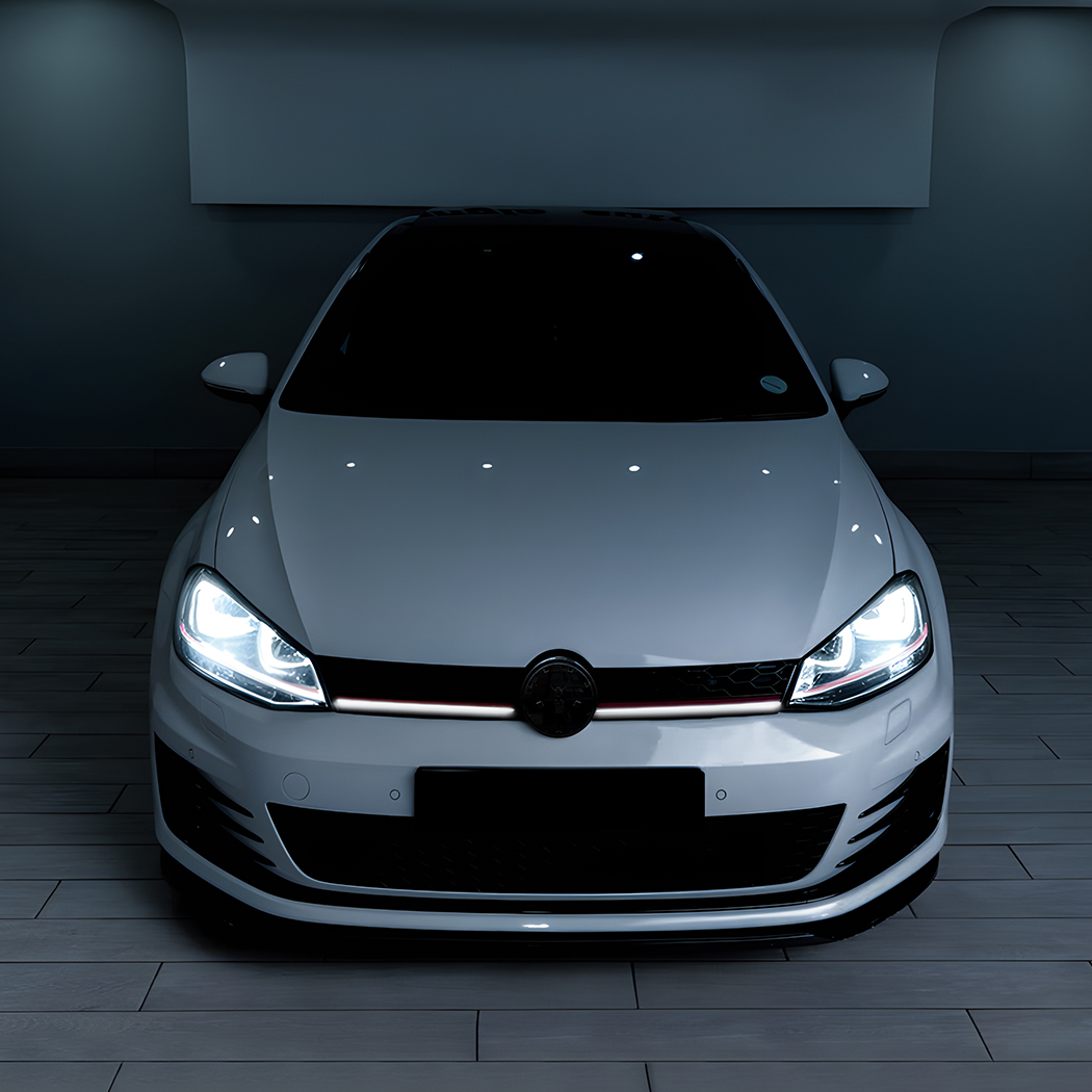 Grade do p&aacute;ra-choque dianteiro AMP-Z com luzes para VW Volkswagen Golf MK7 2013-2016