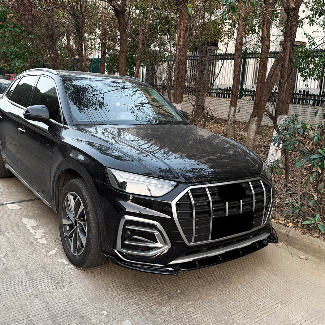 AMP-Z Front Bumper Lip Splitter For Audi Q5 SQ5 FY Facelift Sline 2020-2024