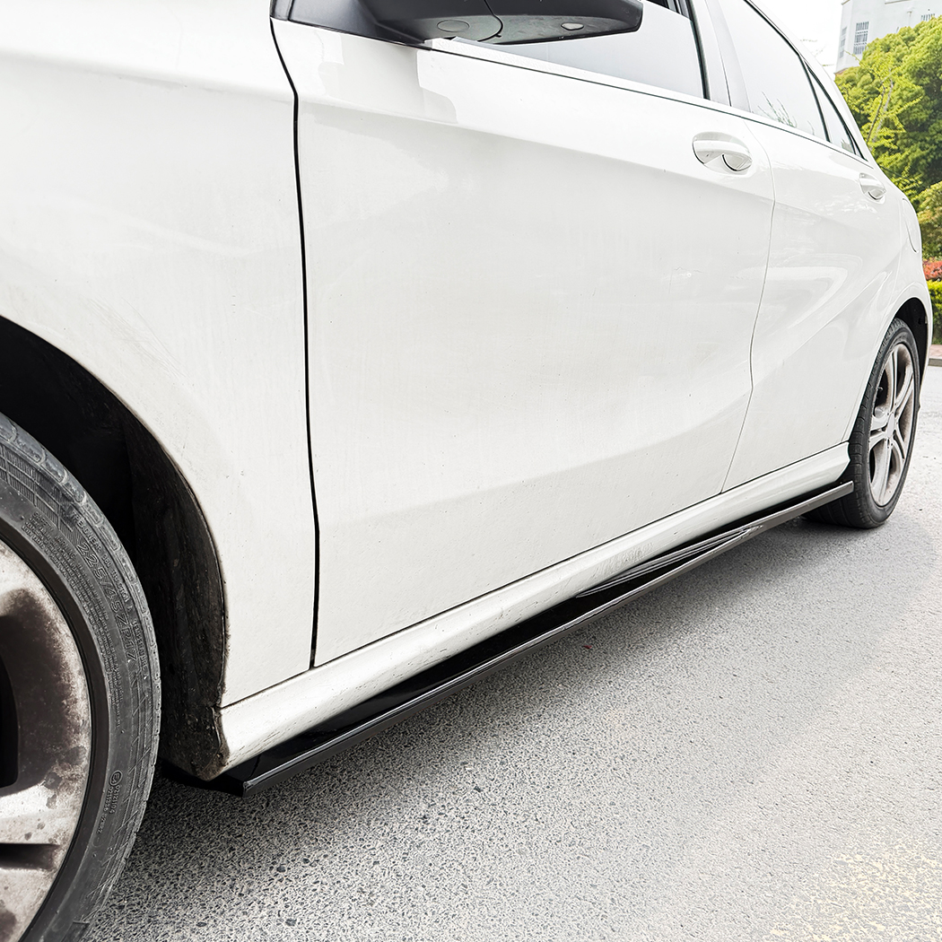 AMP-Z Side Skirt Rocker Panel Splitter Lip For Mercedes Benz A Class CLA Class W176 C117 Standard 2013-2018