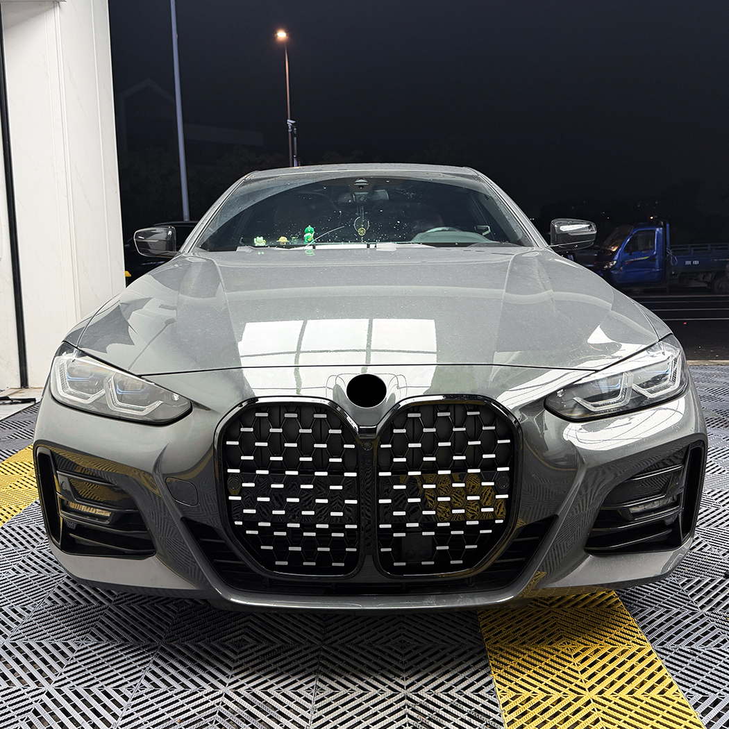 AMP-Z Front Bumper Grille Grill Black For BMW 4 Series G22 G23 2020+