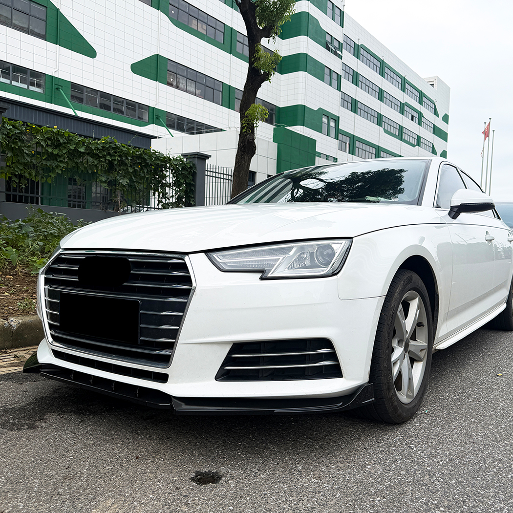 AMP-Z Front Bumper Lip Splitter For Audi A4 B9 Pre-facelift Standard 2017-2019