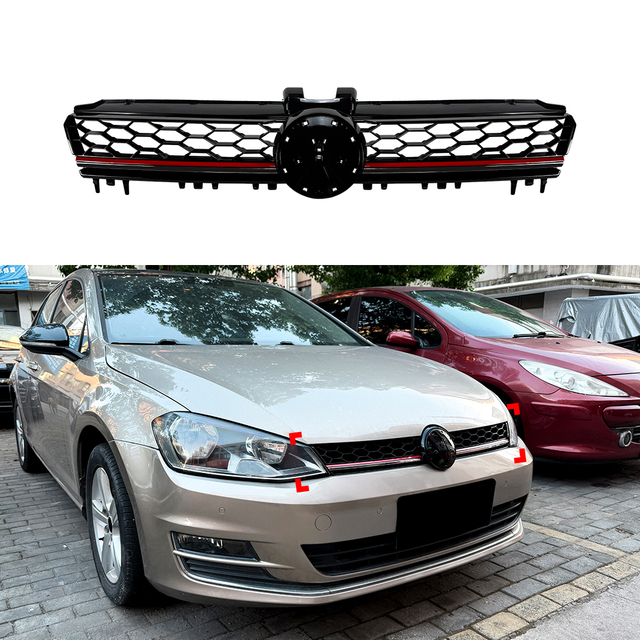 AMP-Z Front Bumper Grille Grill For VW Volkswagen Golf MK7 2013-2016