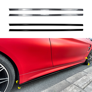 AMP-Z Side Skirt Rocker Panel Splitter Lip For BMW 4 Series F32 F33 F36 M Sport 2014-2020
