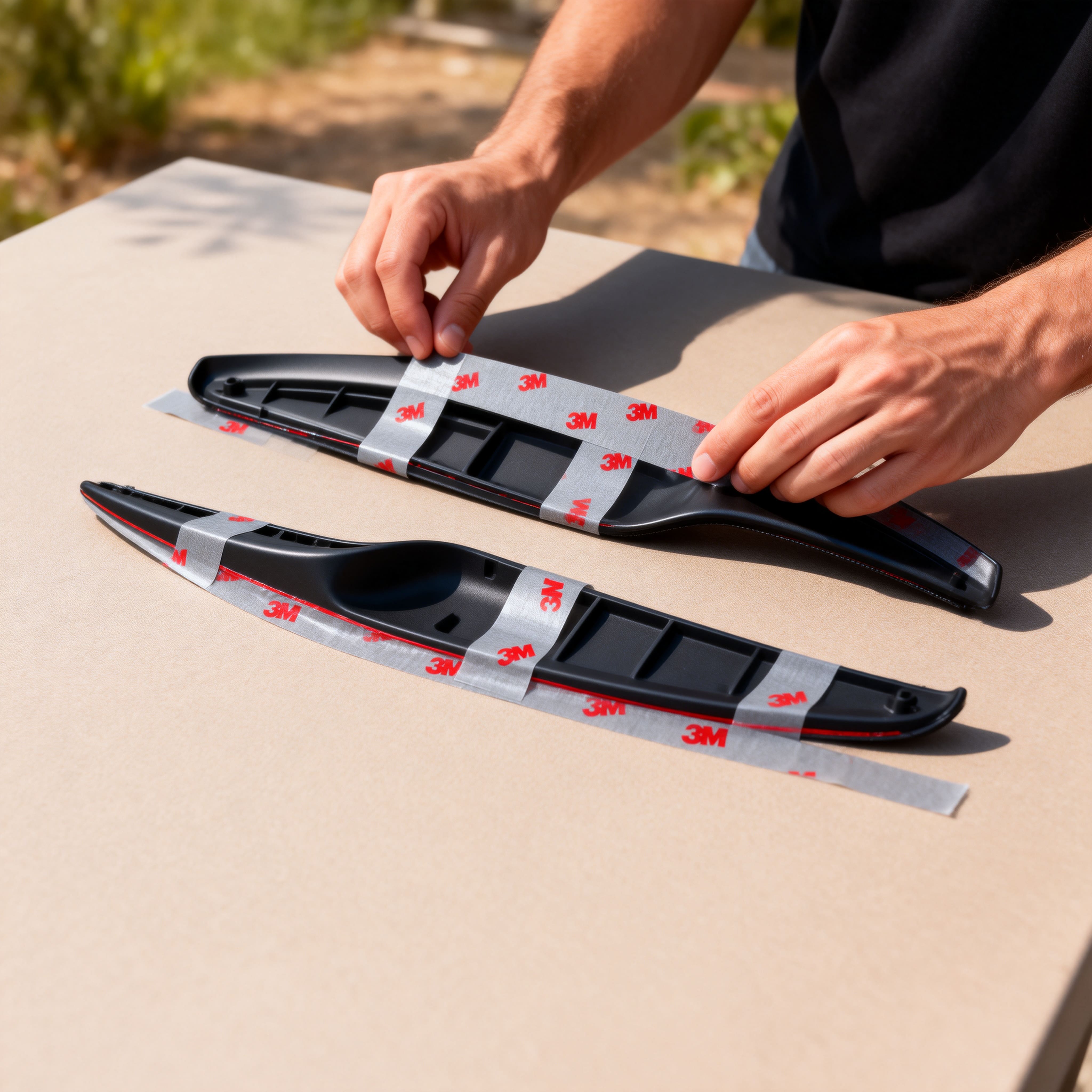 Install Car Headlight Eyebrow