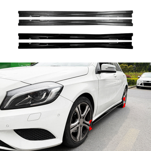 AMP-Z Side Skirt Rocker Panel Splitter Lip For Mercedes Benz A Class CLA Class W176 C117 Standard 2013-2018