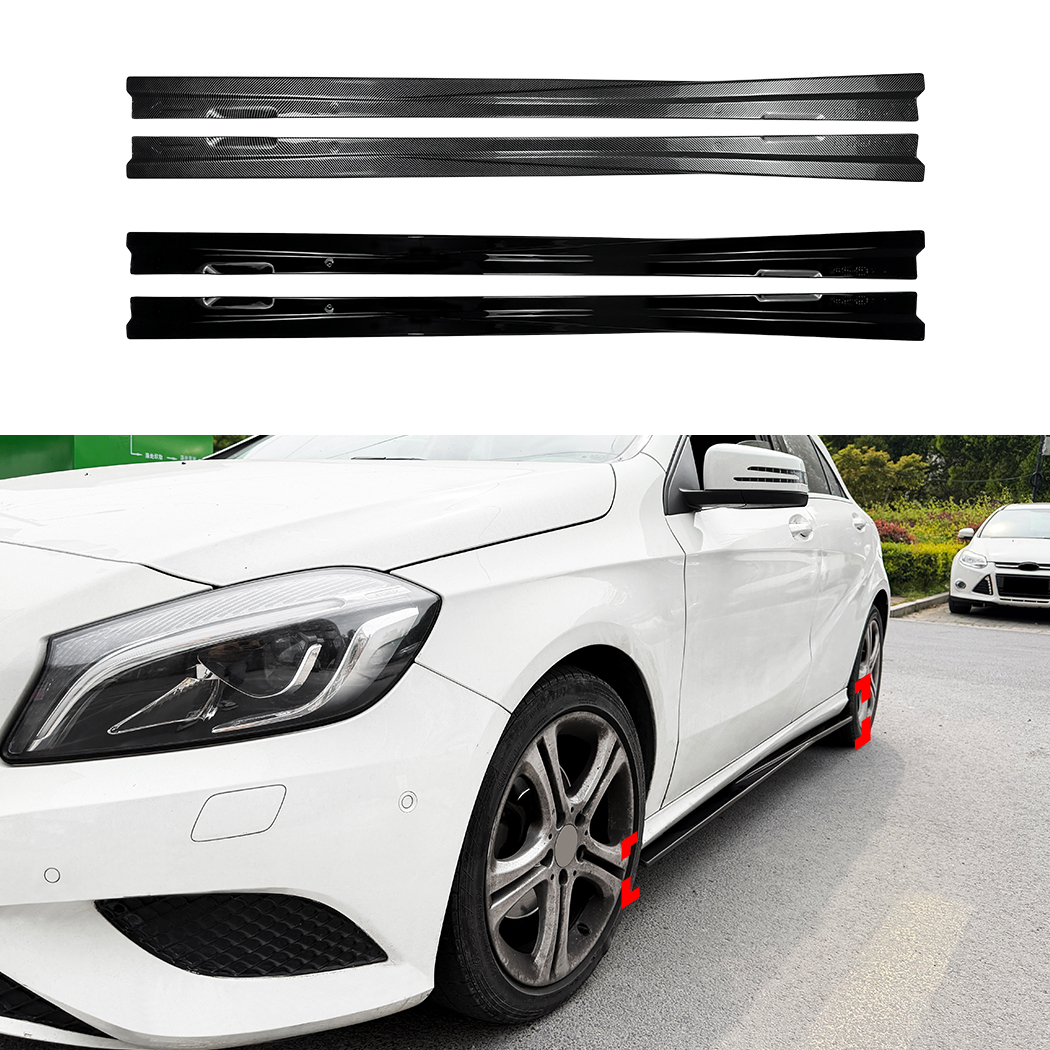 AMP-Z Side Skirt Rocker Panel Splitter Lip For Mercedes Benz A Class CLA Class W176 C117 Standard 2013-2018