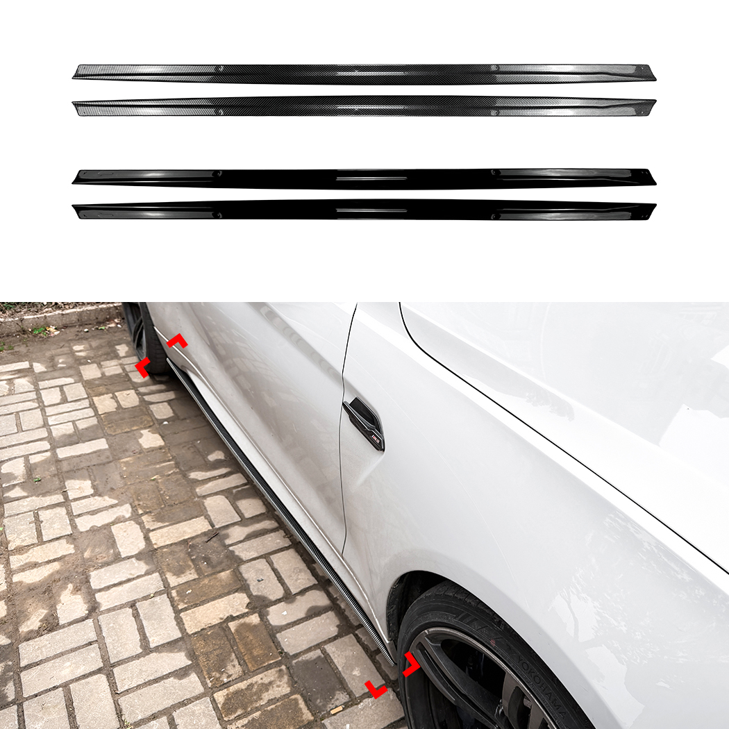 AMP-Z Side Skirt Rocker Panel Splitter Lip For BMW 2 Series M2 F87 2016-2021