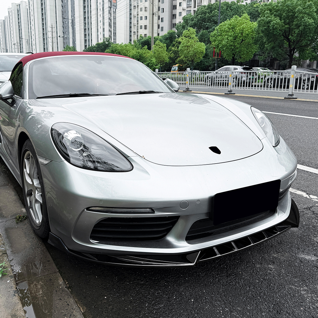 AMP-Z Front Bumper Lip Splitter For Porsche 718 Cayman 982 2016+