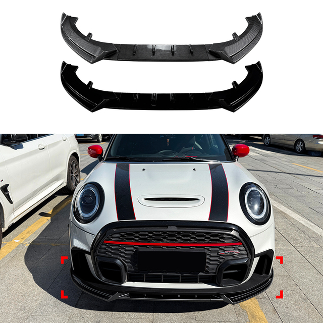 AMP-Z Front Bumper Lip Splitter For BMW Mini Cooper JCW Mini One Mini Cooper S F55 F56 F57 Facelift 2022-2023