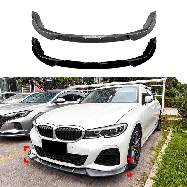 AMP-Z Front Bumper Lip Splitter For BMW 3 Series G20 G21 Pre-facelift M Sport 2019-2022
