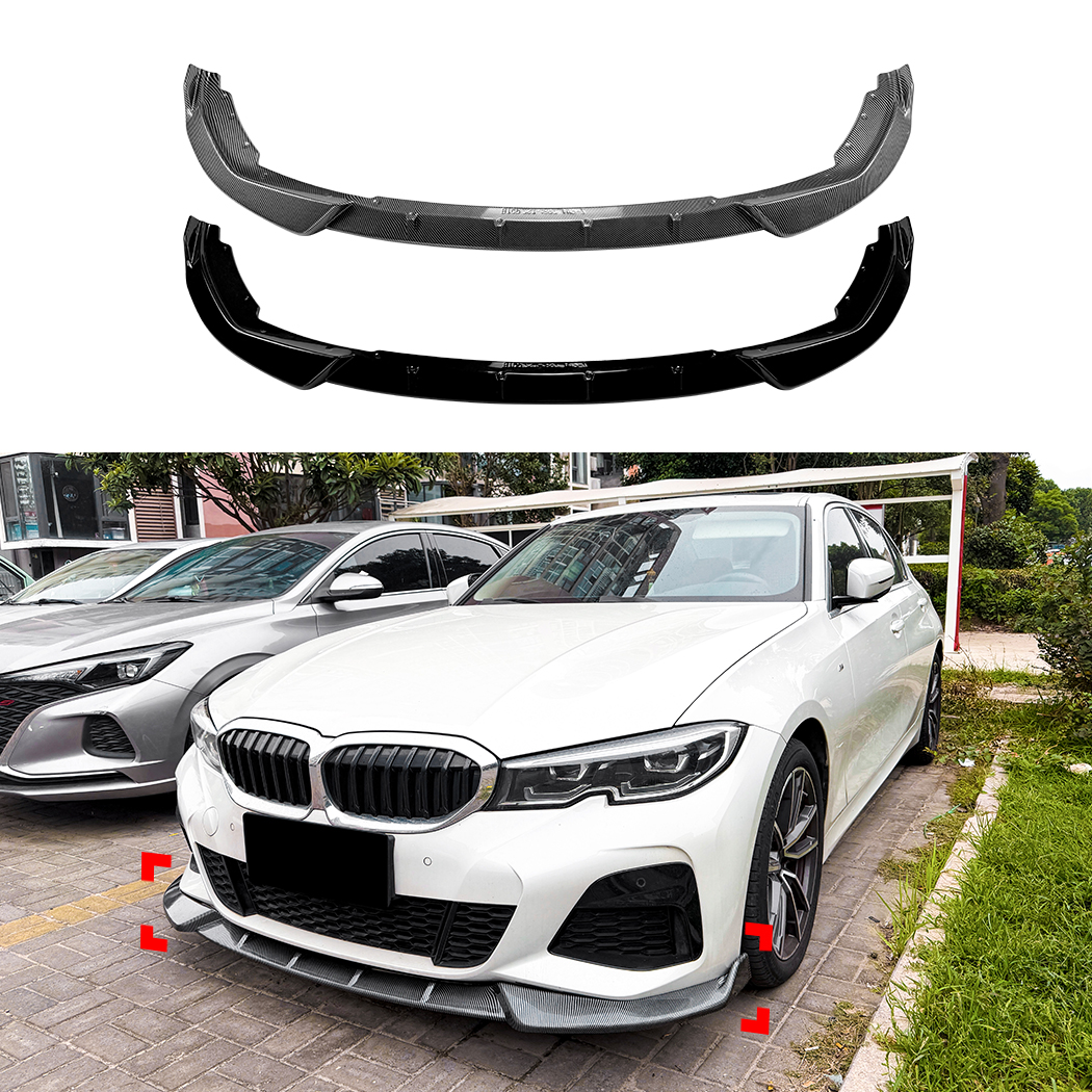 AMP-Z Front Bumper Lip Splitter For BMW 3 Series G20 G21 Pre-facelift M Sport 2019-2022
