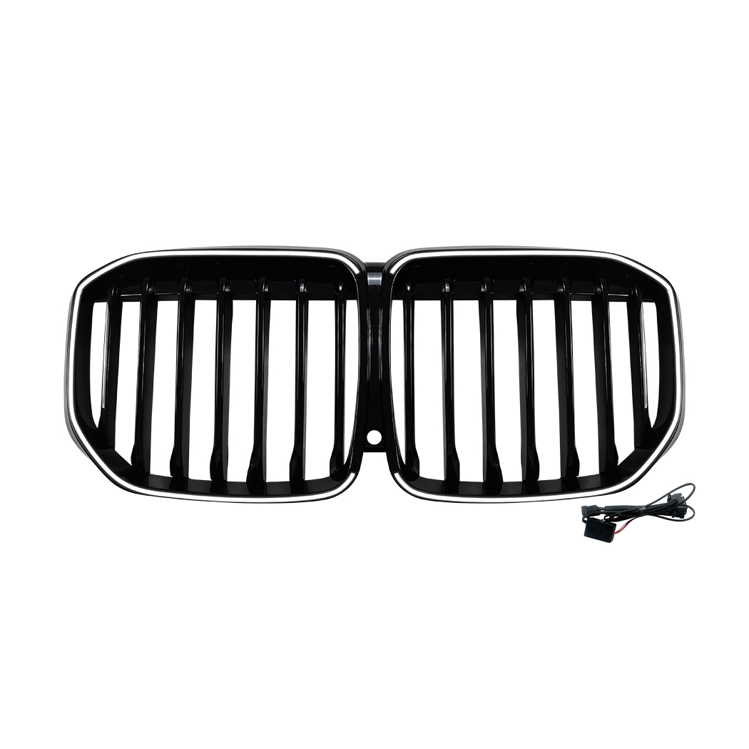 AMP-Z Front Bumper Grille Grill With Lights For BMW X7 G07 Pre-facelift 2019-2022