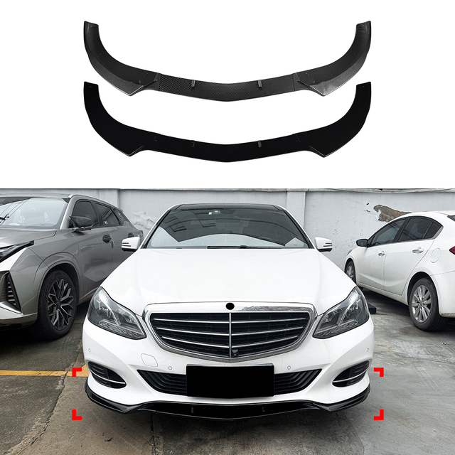 AMP-Z Front Bumper Lip Spiltter For Mercedes Benz E Class W212 Facelift Standard 2013-2016