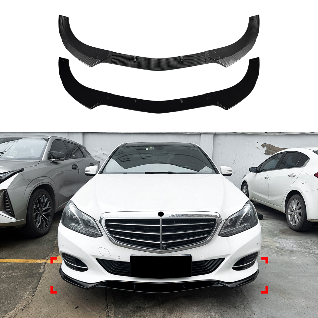 AMP-Z Front Bumper Lip Spiltter For Mercedes Benz E Class W212 Facelift Standard 2013-2016
