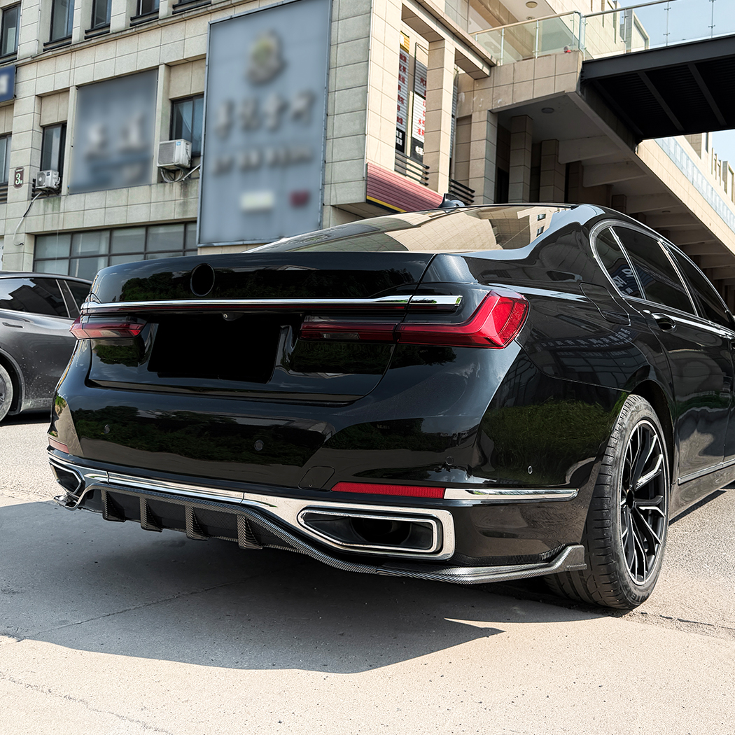 AMP-Z Rear Bumper Spoiler Lip For BMW 7 Series G11 G12 Facelift Standard 2019-2022