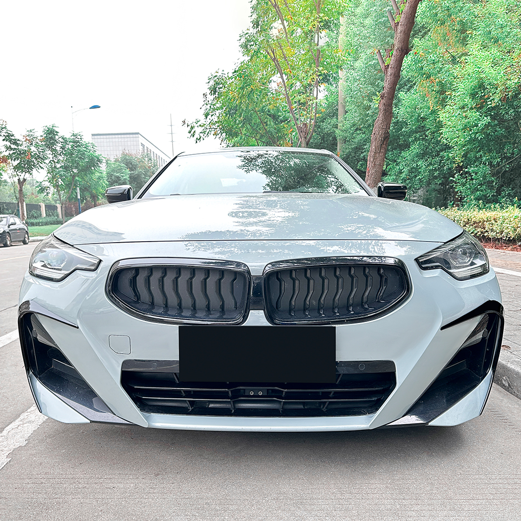 AMP-Z Front Bumper Fins Spoiler Canards For BMW 2 Series G42 2022+