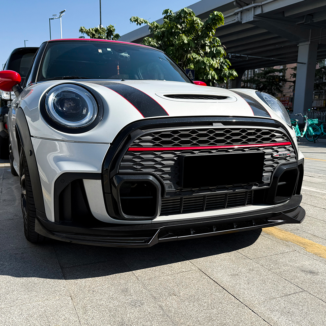 AMP-Z Front Bumper Lip Splitter For BMW Mini Cooper JCW Mini One Mini Cooper S F55 F56 F57 Facelift 2022-2023