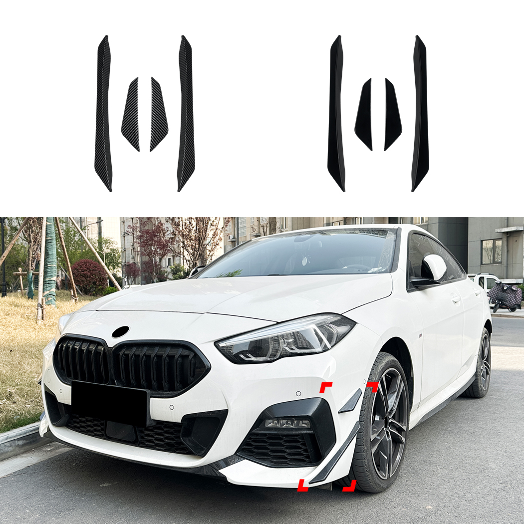 AMP-Z Front Bumper Fins Side Spoiler Canards For BMW 2 Series F44 M Sport 2020-2024