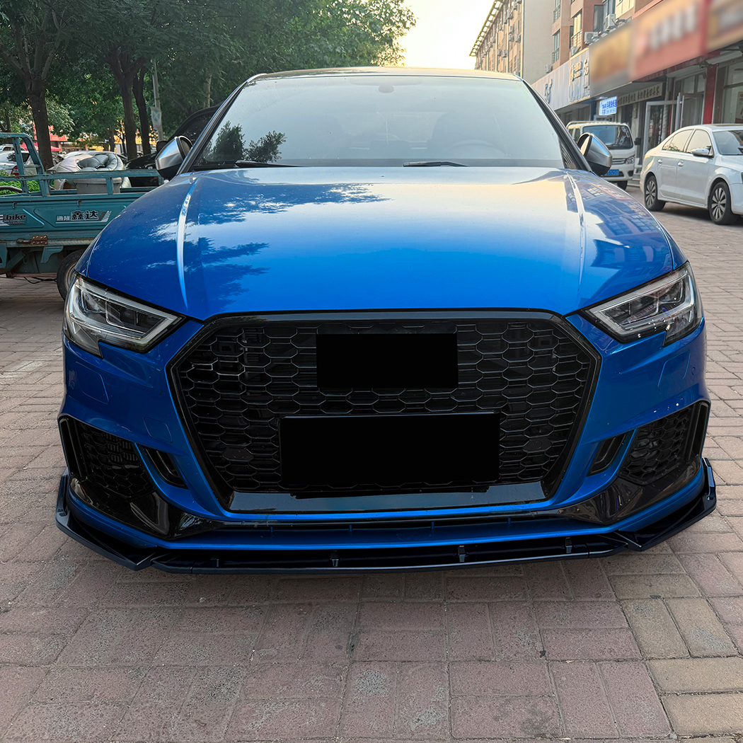 AMP-Z Front Bumper Lip Splitter For Audi A3 RS3 8V Facelift 2017-2022