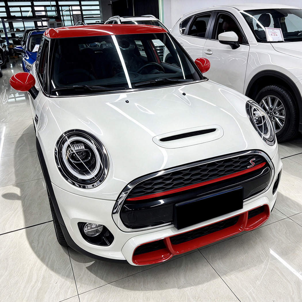 AMP-Z Front Bumper Lip Splitter Red For BMW Mini Cooper F55 F56 F57 Pre-facelift JCW 2014-2021