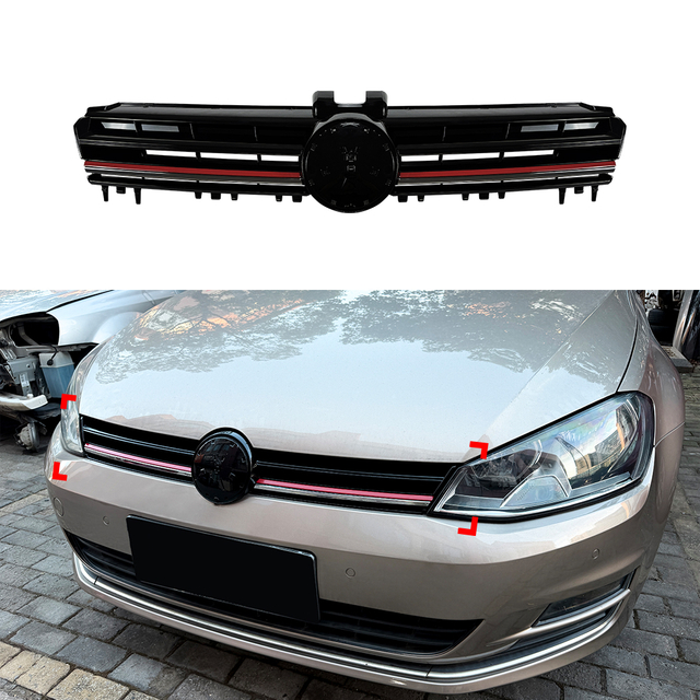 AMP-Z Front Bumper Grille Grill For VW Volkswagen Golf MK7 2013-2016