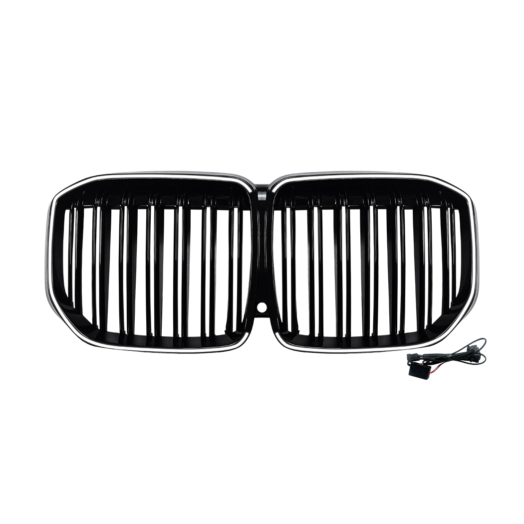 AMP-Z Front Bumper Grille Grill With Lights For BMW X7 G07 Pre-facelift 2019-2022