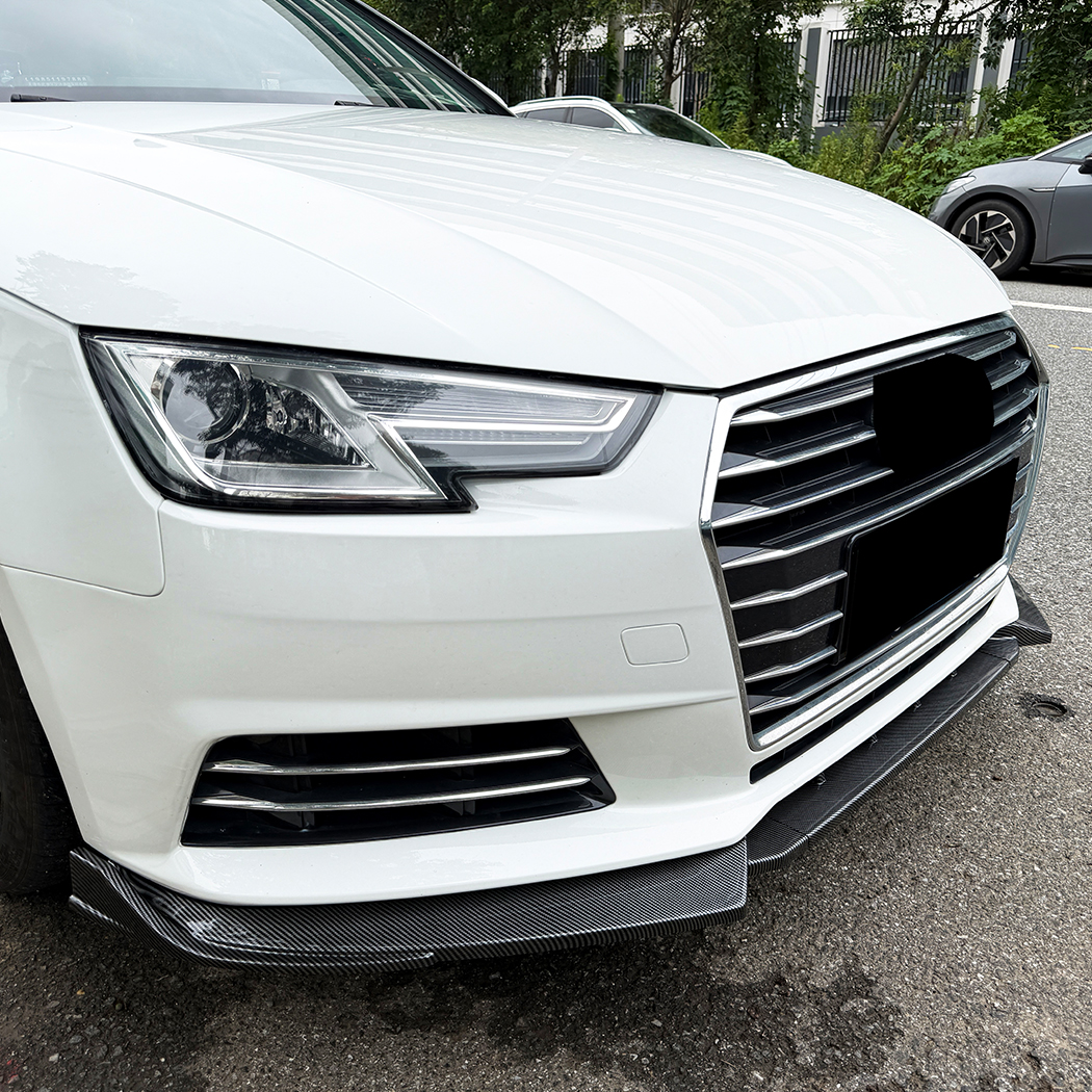 AMP-Z Front Bumper Lip Splitter For Audi A4 B9 Pre-facelift Standard 2017-2019