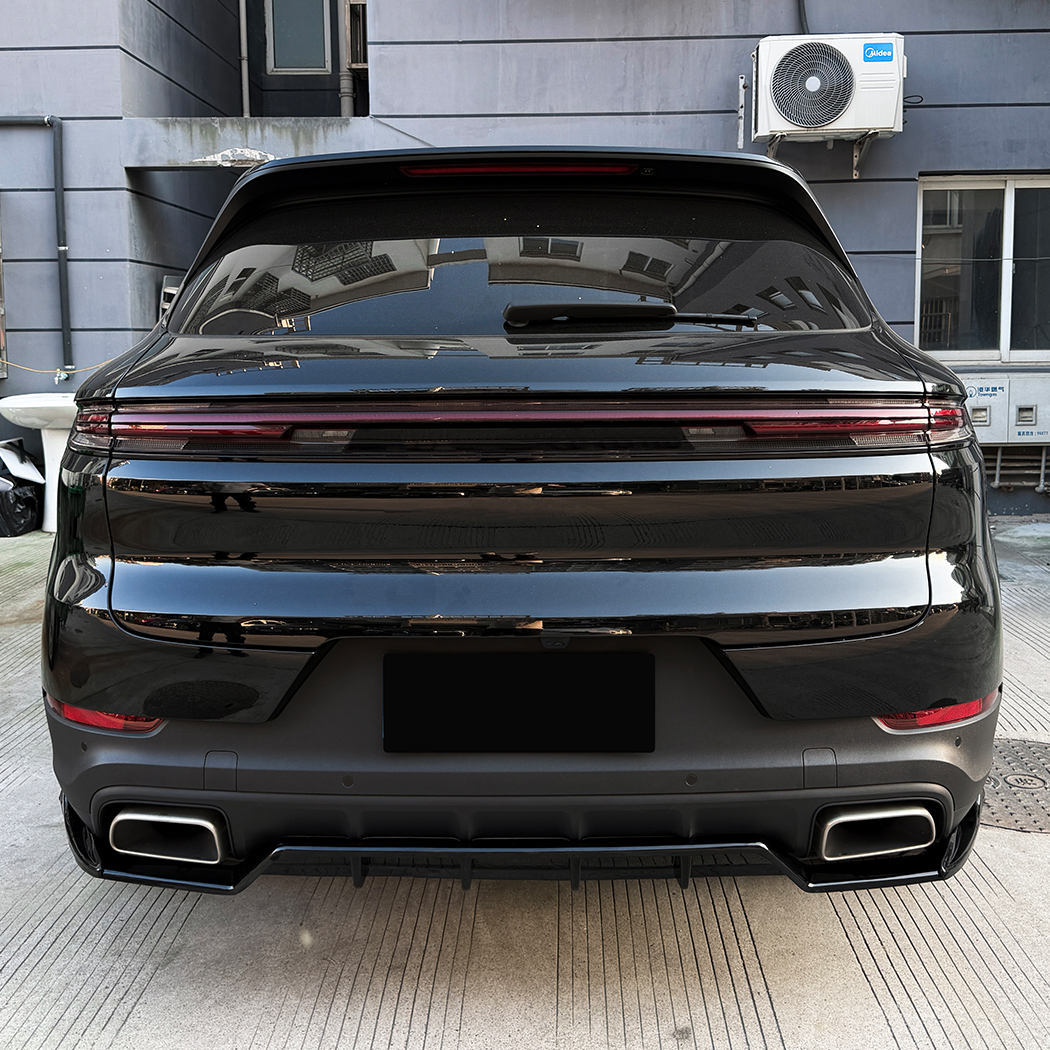 AMP-Z Rear Bumper Spoiler Lip For Porsche Cayenne MK3/MK3.5 SUV/Coupe 2016+