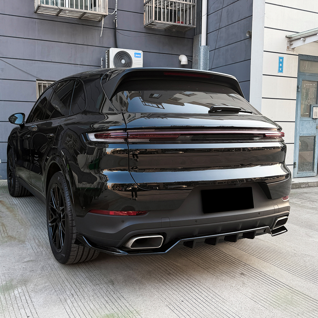 AMP-Z Rear Bumper Spoiler Lip For Porsche Cayenne MK3/MK3.5 SUV/Coupe 2016+