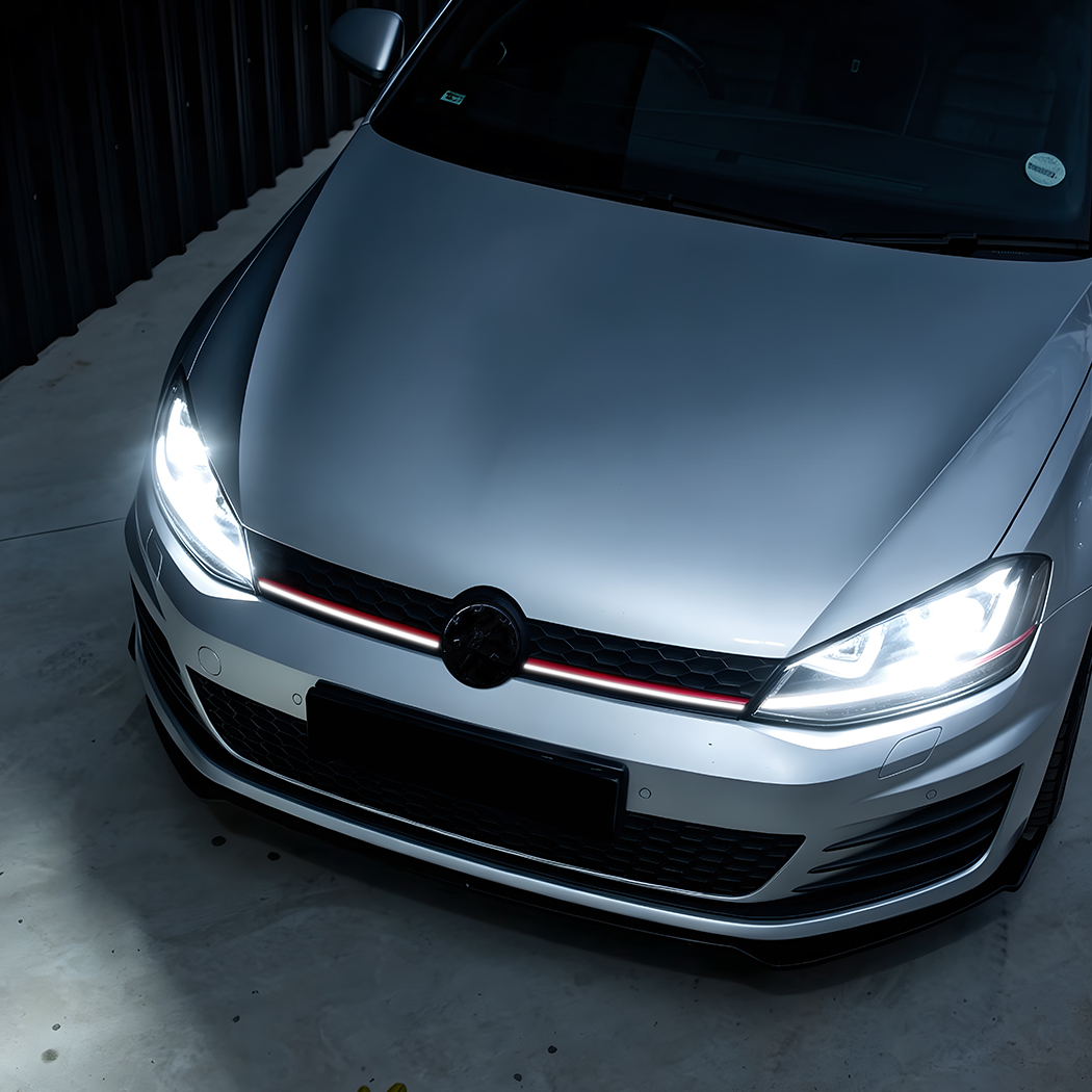 Grade do p&aacute;ra-choque dianteiro AMP-Z com luzes para VW Volkswagen Golf MK7 2013-2016