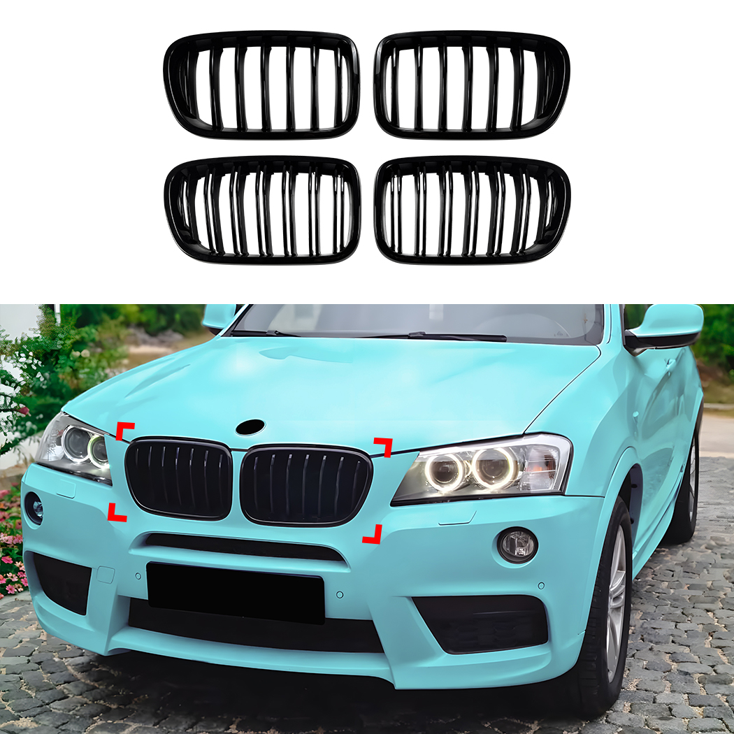 AMP-Z Front Bumper Grille Grill For BMW X3 F25 Pre-Facelift 2011-2013